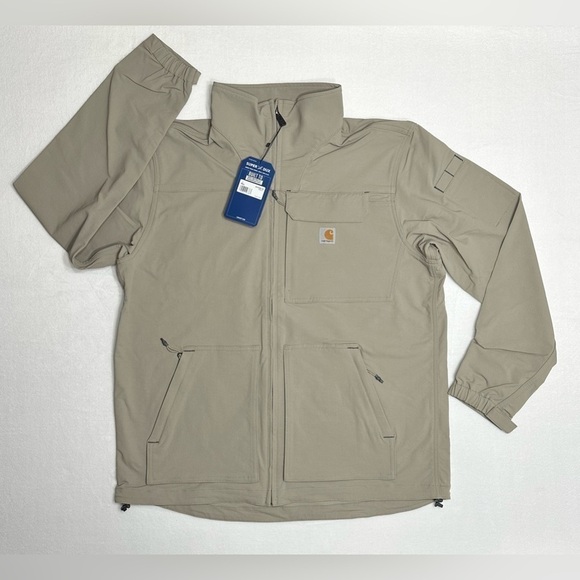 Carhartt Men's Jacket Super Dux Relaxed Fit Mock Neck, Large Tall, Greige - NWT - Picture 2 of 14